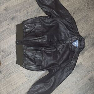 Men's MICHELIN DARK BROWN Leather Jacket